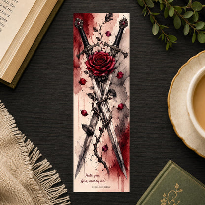 Enemies to Lovers Bookmark | Funny Romance Gift | BookTok Present | Marry Me