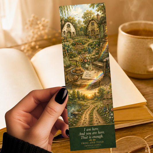 Frog and Toad Bookmark | Arnold Lobel Watercolor Art | LGBTQ Friendship Classic