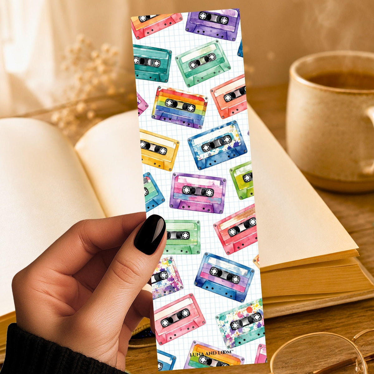Retro Cassette Tape Bookmark | 80s Nostalgia Page Marker | Music Lover Gift