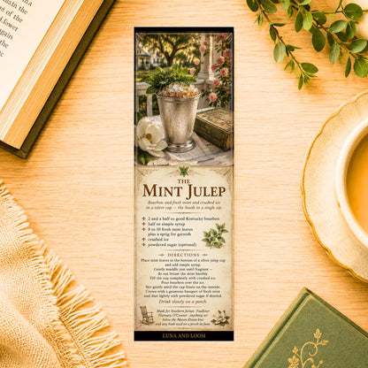 Mint Julep Bookmark | Southern Cocktail | Kentucky Derby Aesthetic | Southern Reader Gift | Literary | Bourbon |