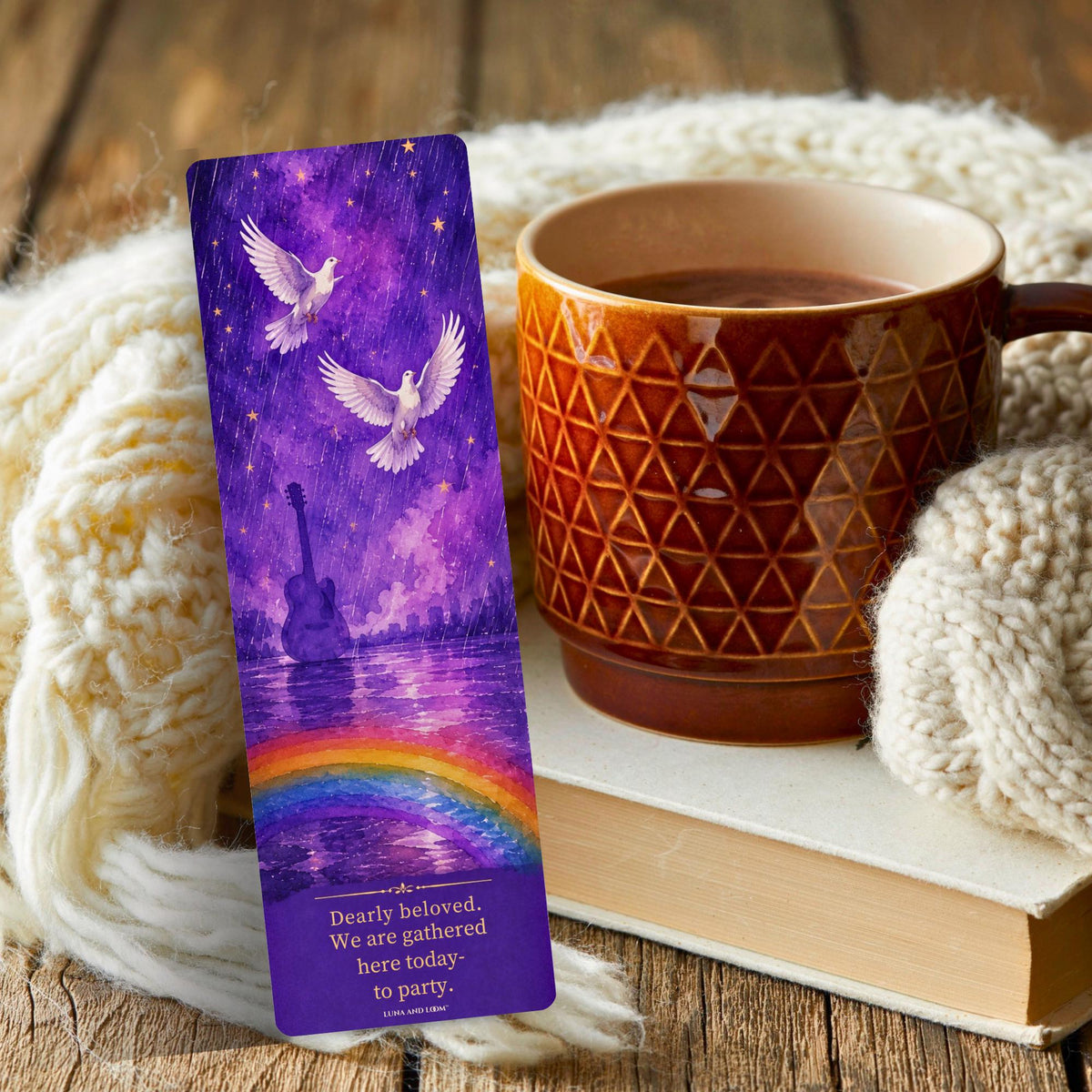 Purple Rain Bookmark | Dearly Beloved | LGBTQIA | Music Lover | Doves | Rainbow | Prince
