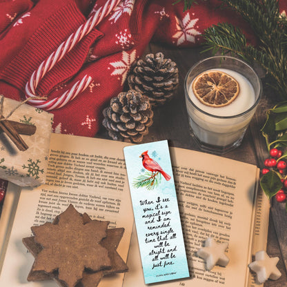 Red Cardinal Bookmark | Grieving | Inspiring Quote |