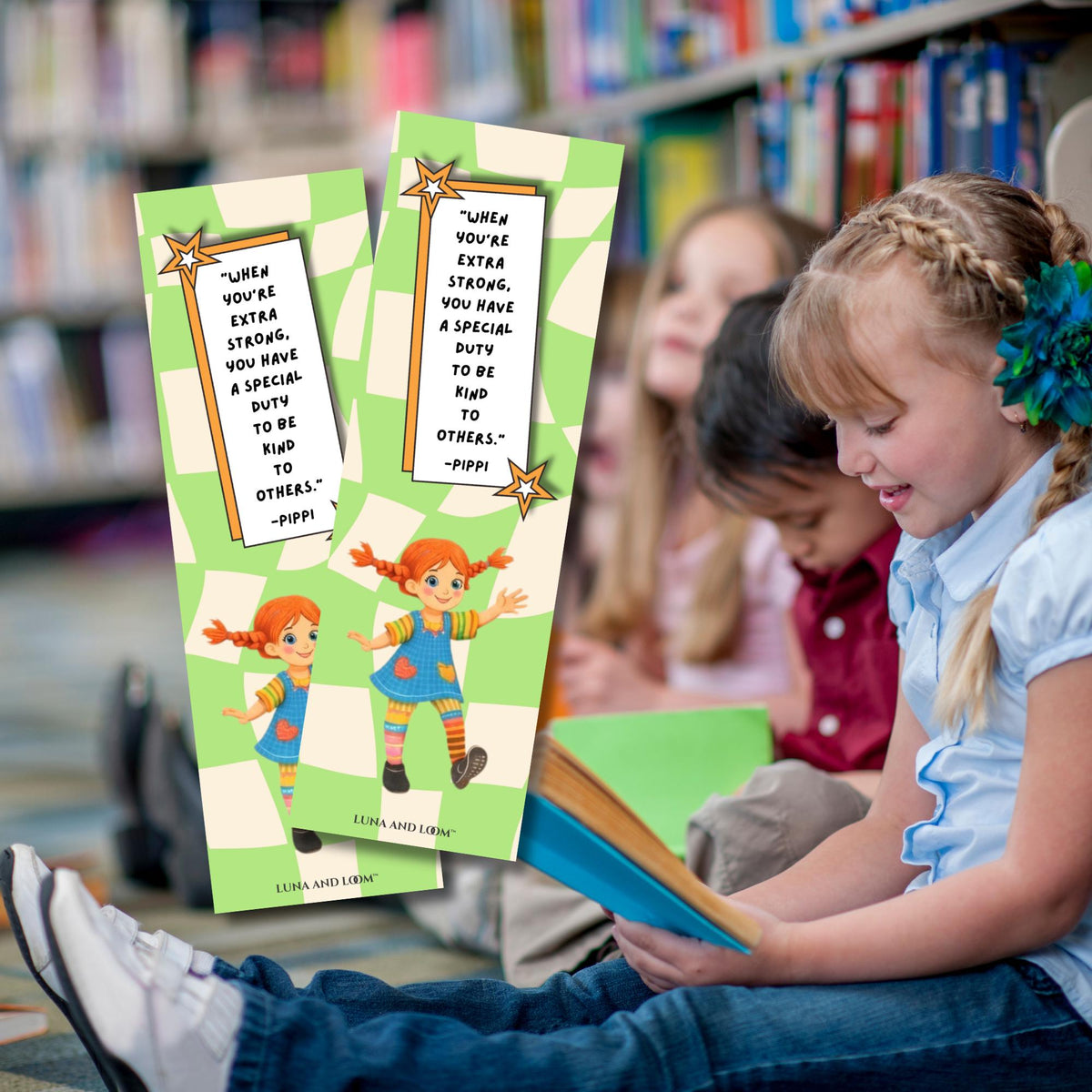 Pippi Longstocking Inspired Bookmark | Young Adult | Bookish Gift | Children's Books