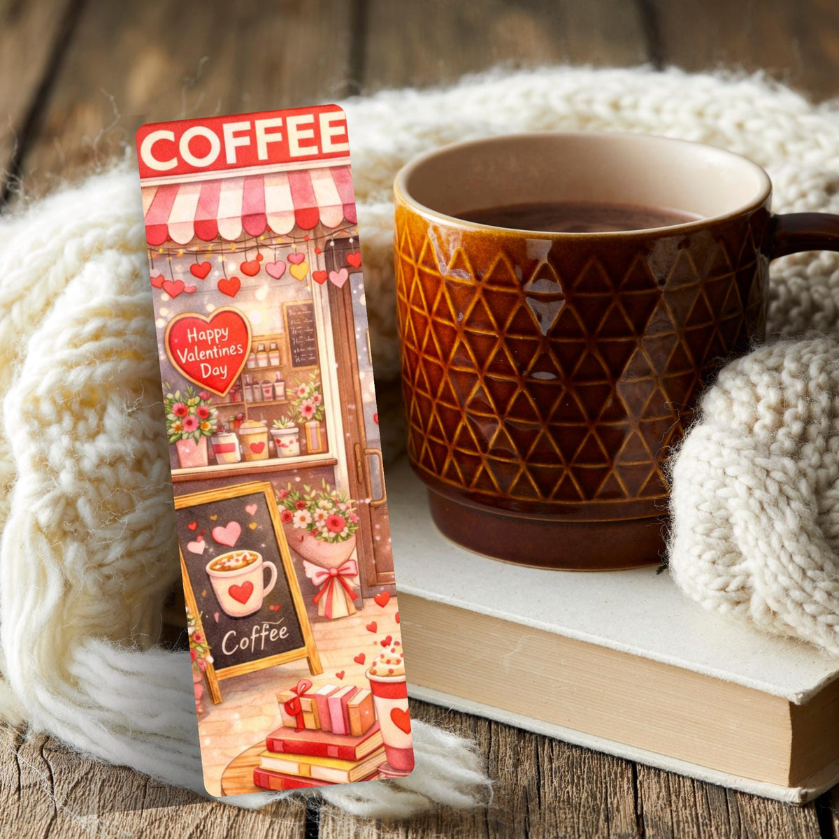 Coffee Shop Bookmark | Valentine's Day | Romance