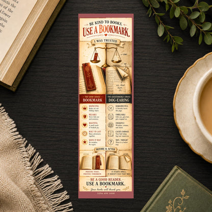 Be Kind to Bookmarks Bookmark | Funny Reader Gift | Book Lover | Reading Humor | Literary |