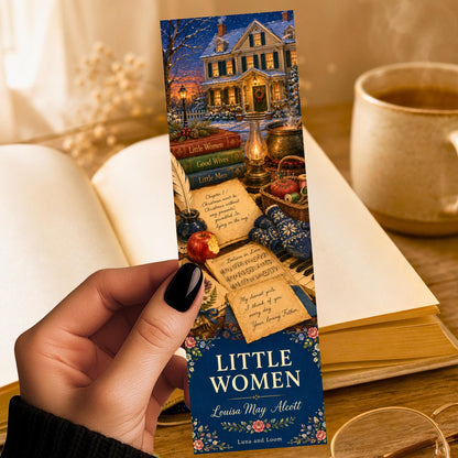 Little Women Bookmark | Louisa May Alcott Inspired | Classic Literature Gift | Cozy Reader | Literary Gift for Book Lovers