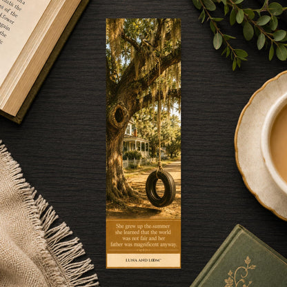 To Kill A Mockingbird Bookmark | Southern Summer | Oak Trees | Tire Swing | Reader Gift | Literary Classic