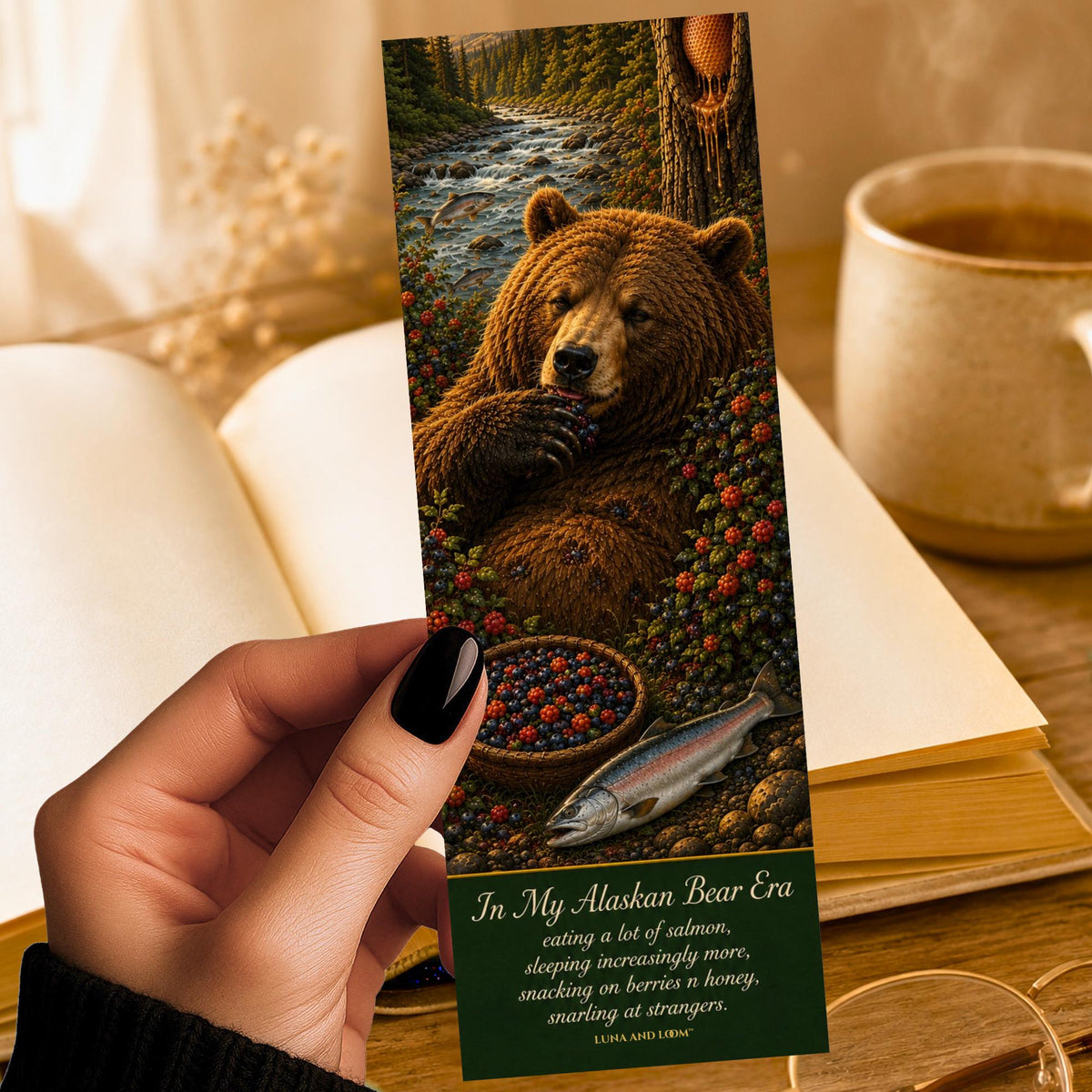 In My Alaskan Bear Era Bookmark | Funny Book Lover | Relatable Reader Humor | Cute Bear Bookmark | Funny Bookish Gift | Introvert Gift