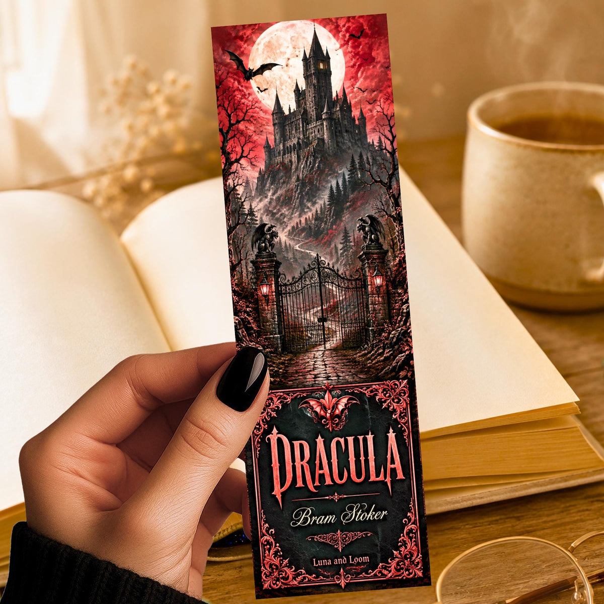 Dracula Bookmark | Bram Stoker Book Cover Page Marker | Classic Literature Gift