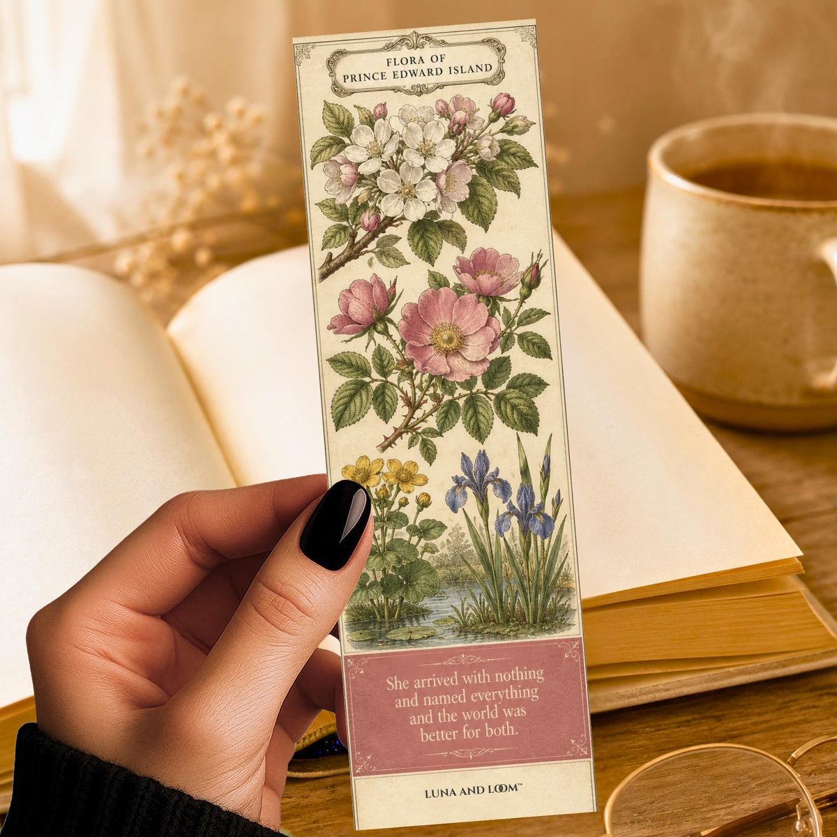 Anne of Green Gables Bookmark | Prince Edward Island Flora and Flowers | Gilbert Blythe | Classics