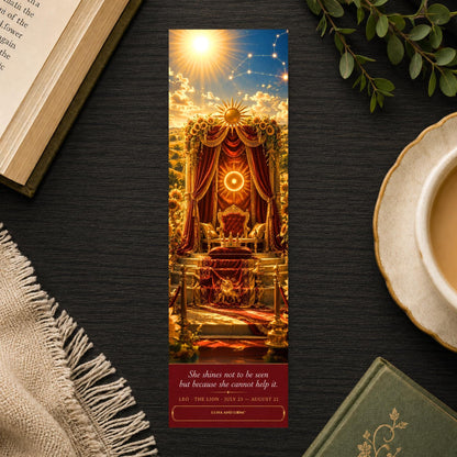 Leo Bookmark | Lion Zodiac | Birthday Gift | Astrology Book Lover | Fire Sign