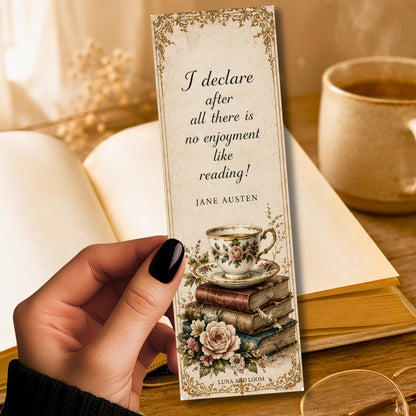 Jane Austen Bookmark | Regency Era Literary Gift | Classic Literature Reader | Pride and Prejudice Inspired