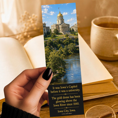 College Town Bookmark | Iowa City, Iowa | Old Capitol | Pentacrest | River | Alumni