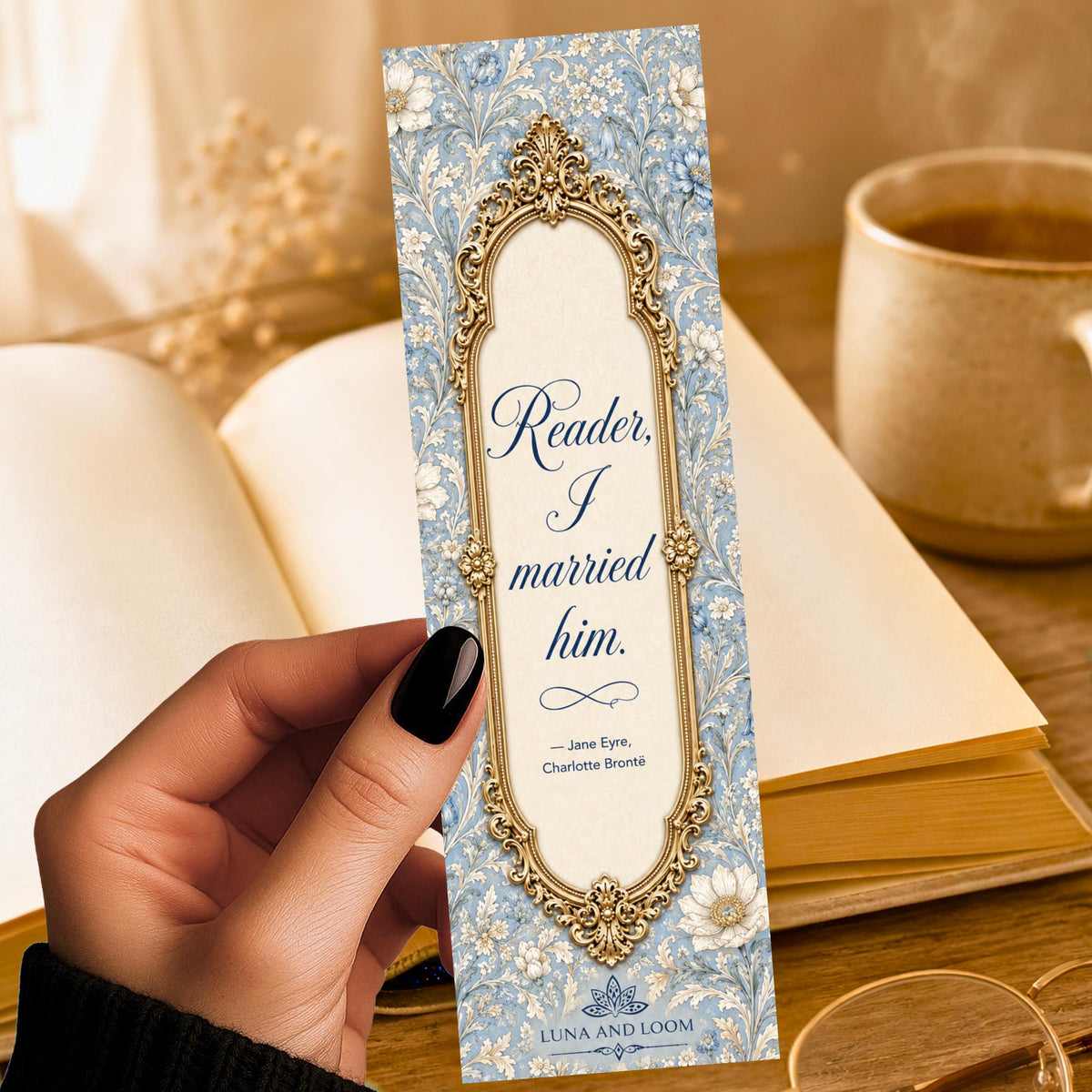 Jane Eyre Quote Bookmark | Reader I Married Him | Wedding Favor | Classic Literature Gift