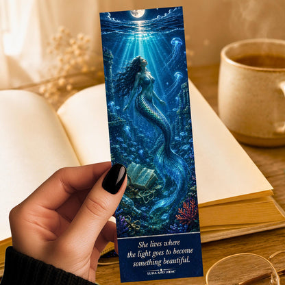 Mermaid Bookmark | Mythology Book Lover Gift | Ocean Literary | Fantasy | Mystical Bookish Gift