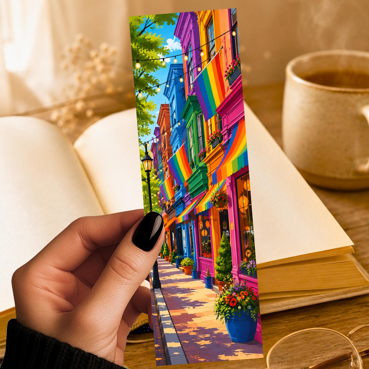 Commercial Street Bookmark | Provincetown Gift | Colorful Storefront Page Marker | P-Town Book Lover Gift