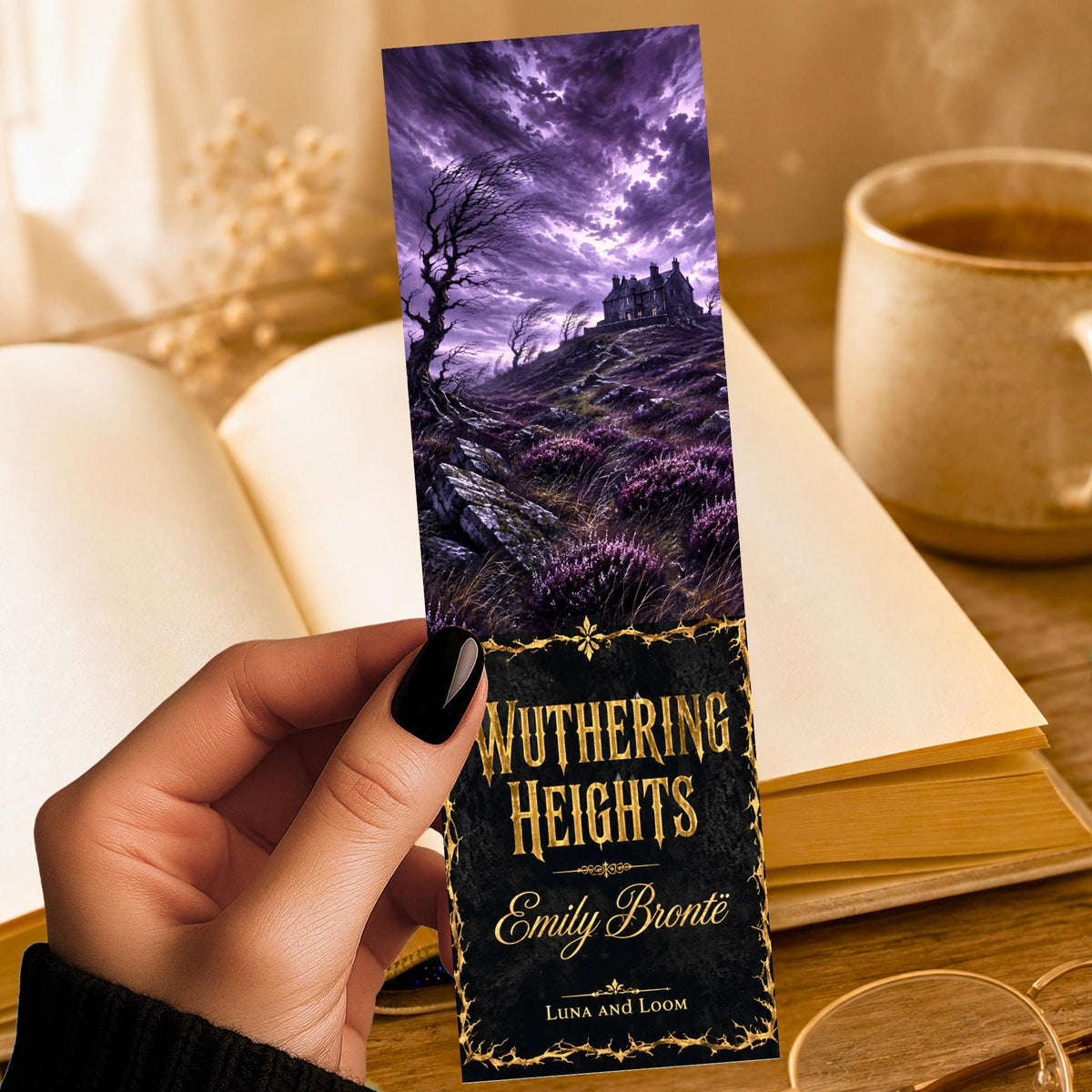 Wuthering Heights Bookmark | Emily Bronte Book Cover Page Marker | Classic Literature Gift