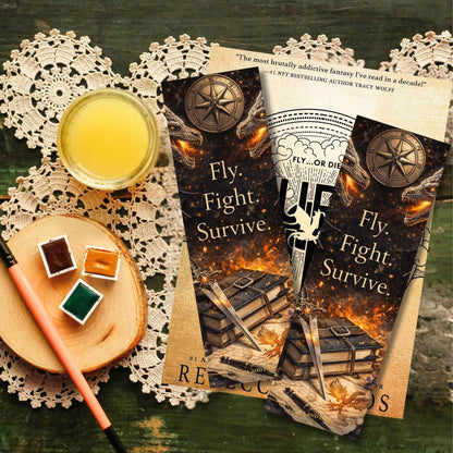 Fourth Wing Inspired Bookmark | Dragons | Fantasy | Romantasy