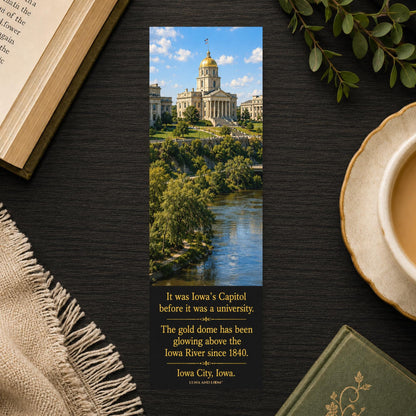 College Town Bookmark | Iowa City, Iowa | Old Capitol | Pentacrest | River | Alumni