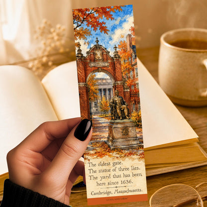 College Town Bookmark | Cambridge, Massachusetts | Campus Gift | Ivy League |