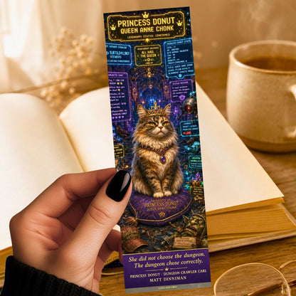 Princess  Bookmark | Dungeon | Crawler | Doughnut | Cat with a Tiara