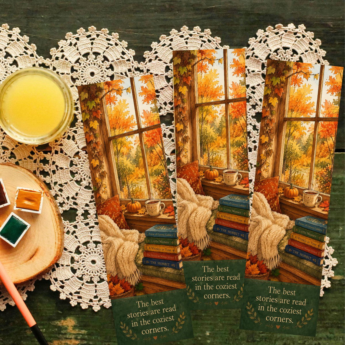 Cozy Books Bookmark | Book Lovers | Clubs | Fall and Autumn
