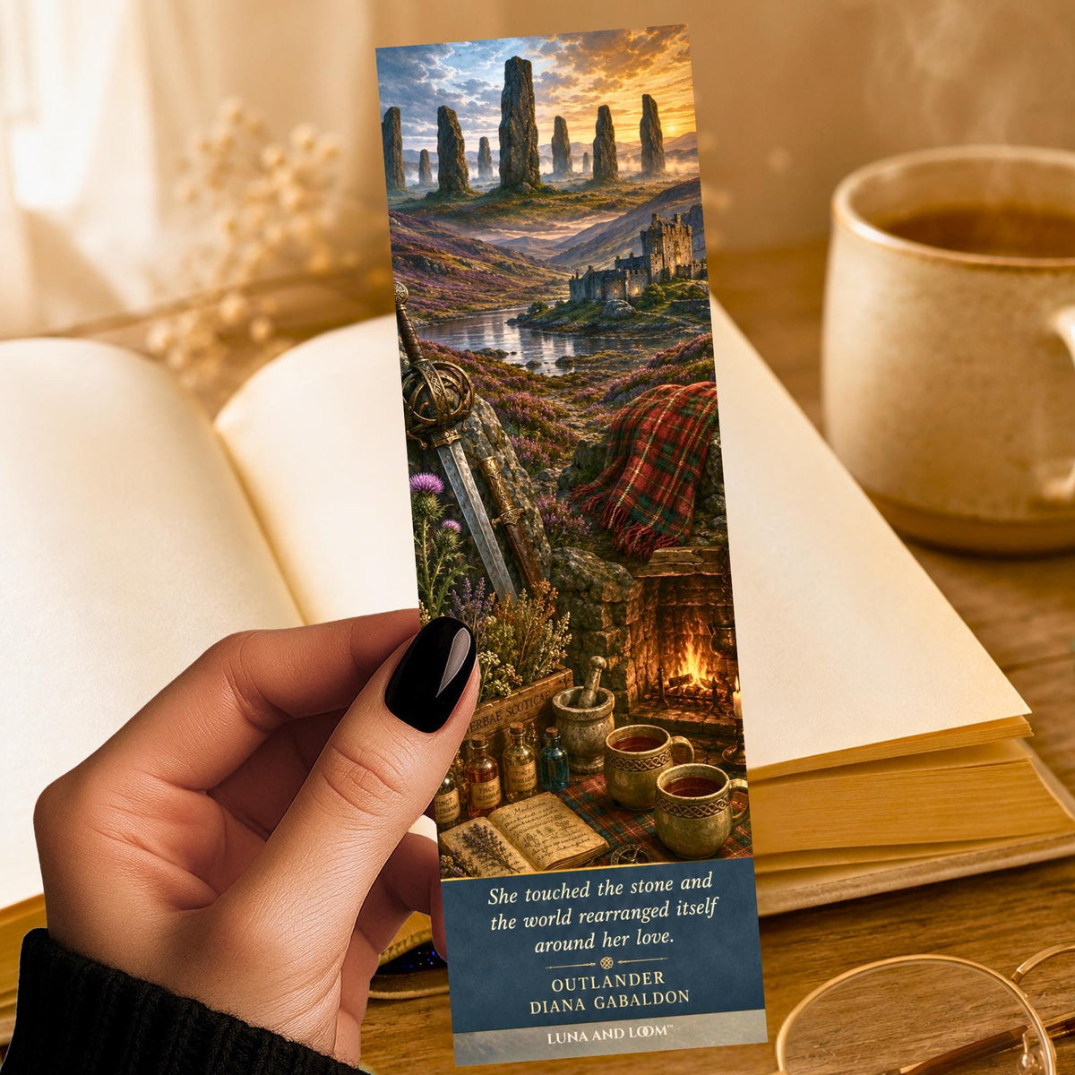 Scottish Highlands Bookmark | Diana Gabaldon Literary | Jamie and Claire | Fan Gift | Historical Romance