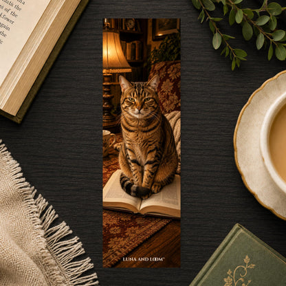 Cat on My Book Bookmark | Cat Owner Reader Gift | Funny