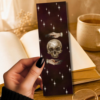 Gothic Skull Bookmark | Dark Academia | Witchy Reader Gift | Celestial Gothic Art | Horror Book Lover