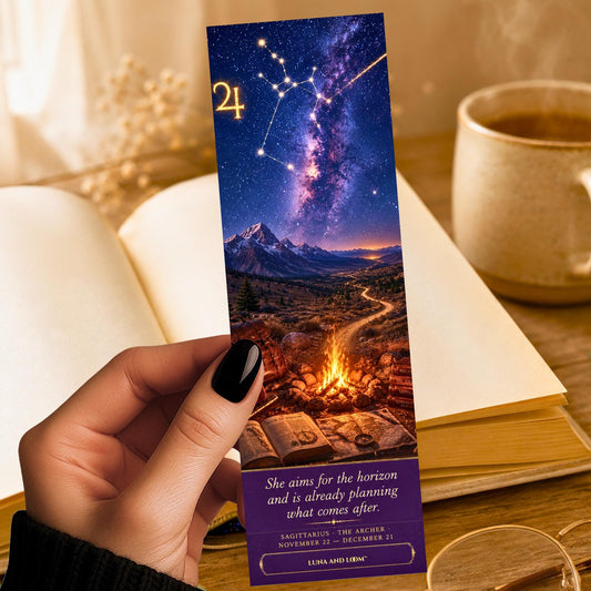 Sagittarius Bookmark | Birthday Gift | Archer Zodiac Literary |  Astrology Book Lover | Fire Sign