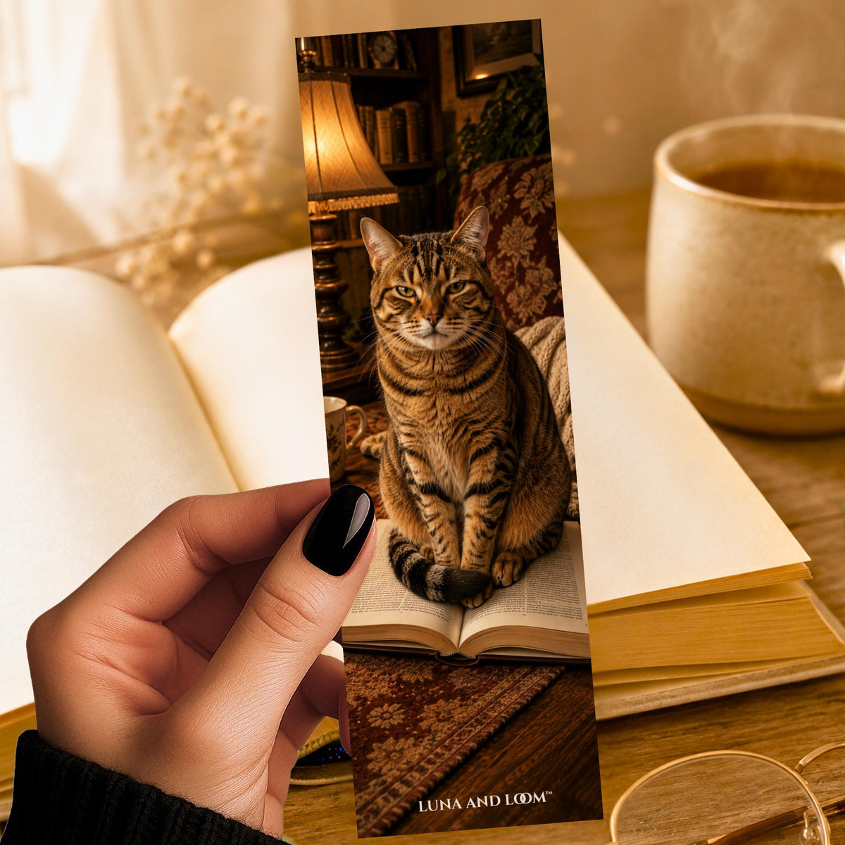Cat on My Book Bookmark | Cat Owner Reader Gift | Funny