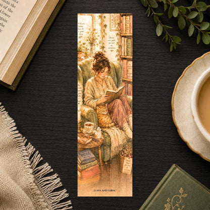 Reading Witch Bookmark | Cozy | Home Witch | Spells and Crystals