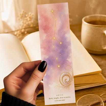 Aries Constellation Bookmark | Zodiac Star Sign | Bright Celestial Gift | Astrology Birthday Present