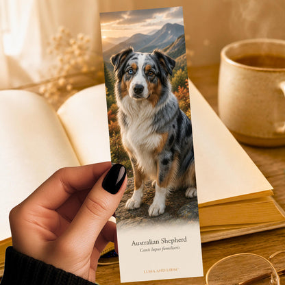Australian Shepherd Bookmark | Aussie Gift | Dog Breed Portrait