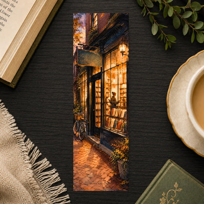 Cambridge Bookstore Bookmark | Indie Bookshop Dusk Gift | Cozy New England Page Marker | Book Lover Gift
