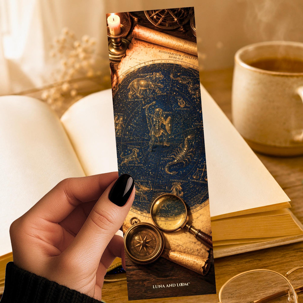 Celestial Map Bookmark | Vintage Star Chart, Witchy Reader Gift
