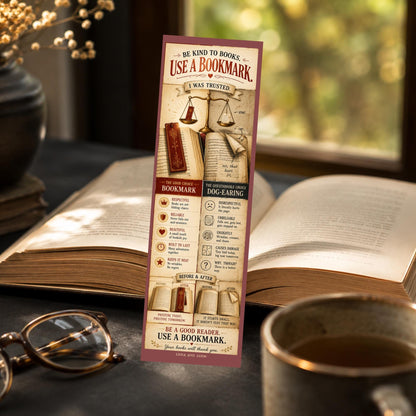 Be Kind to Bookmarks Bookmark | Funny Reader Gift | Book Lover | Reading Humor | Literary |
