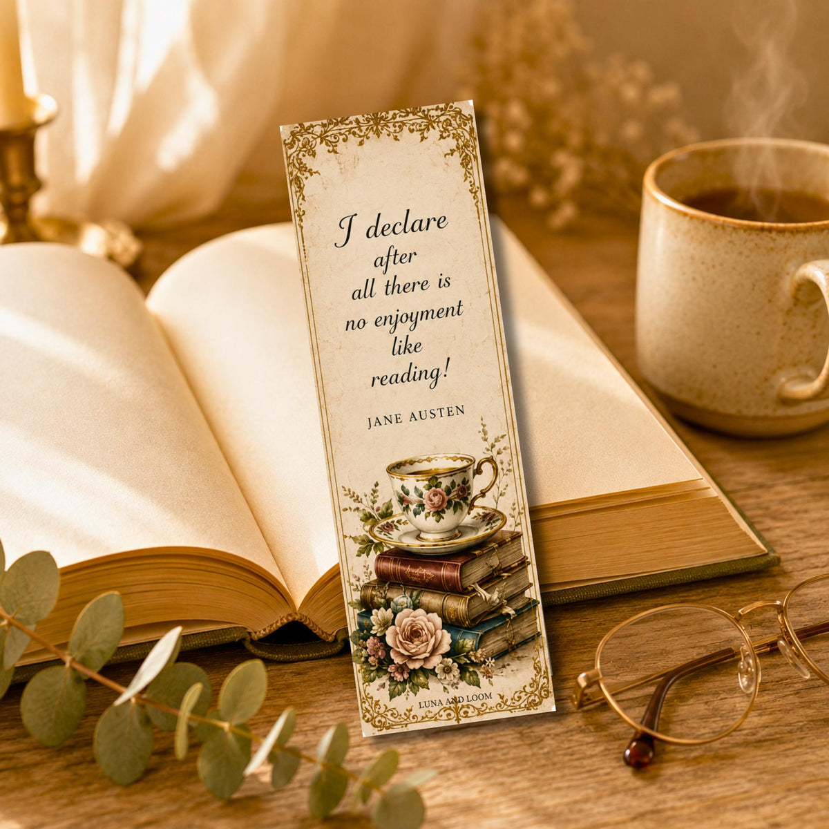 Jane Austen Bookmark | Regency Era Literary Gift | Classic Literature Reader | Pride and Prejudice Inspired