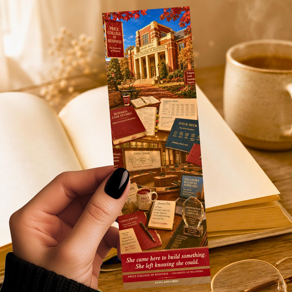 College Town Bookmark | Norman, Oklahoma vibes |  Business School | Graduates | Students | Parents