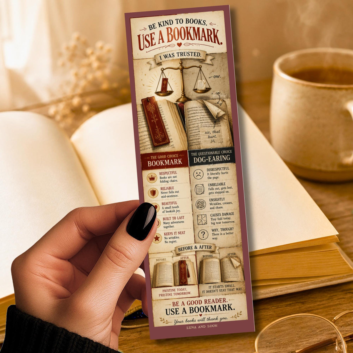 Be Kind to Bookmarks Bookmark | Funny Reader Gift | Book Lover | Reading Humor | Literary |
