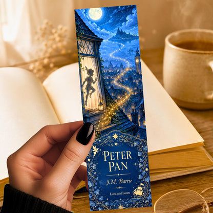 Peter Pan Bookmark | J.M. Barrie Book Cover Page Marker | Classic Literature Gift