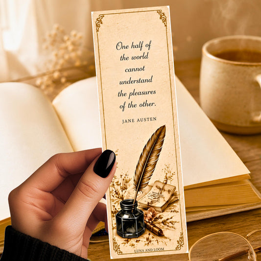 Jane Austen Bookmark | Regency Era Literary Gift | Pride and Prejudice Inspired | Classic Literature Reader