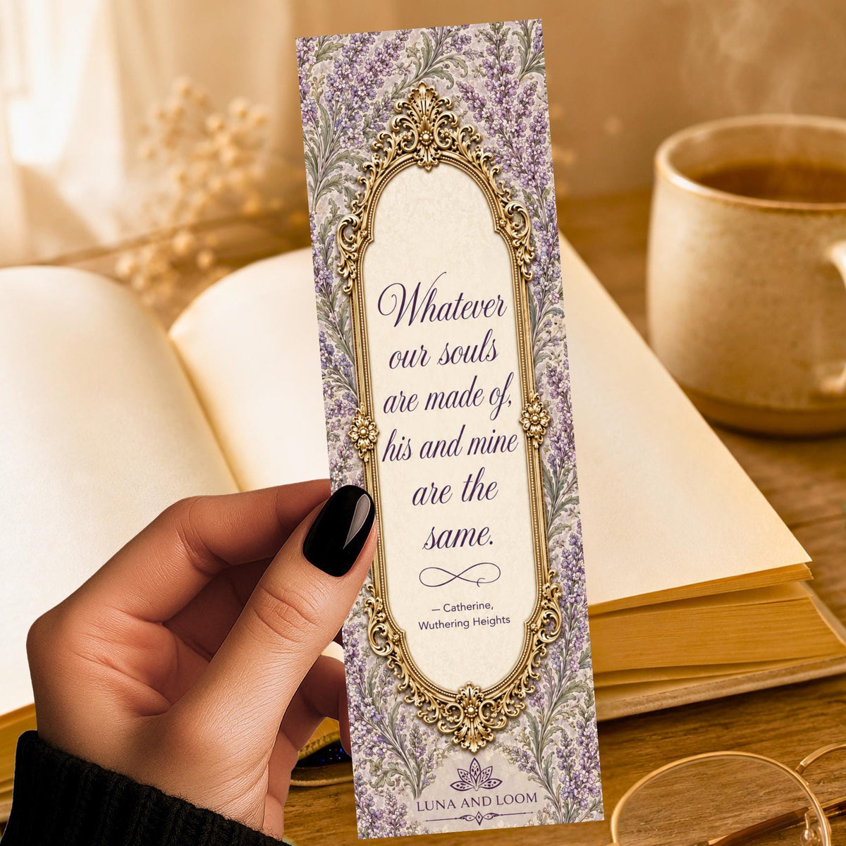 Wuthering Heights Bookmark | Quote | Whatever Our Souls Are Made Of | Wedding Favor | Classic Literature Gift | Bronte