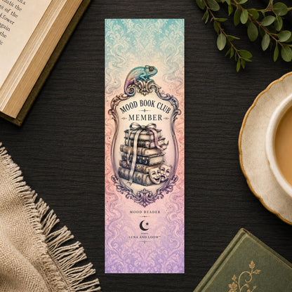 Mood Book Club Member Bookmark | Eclectic Reader Gift | Badge Page Marker | Book Club Gift