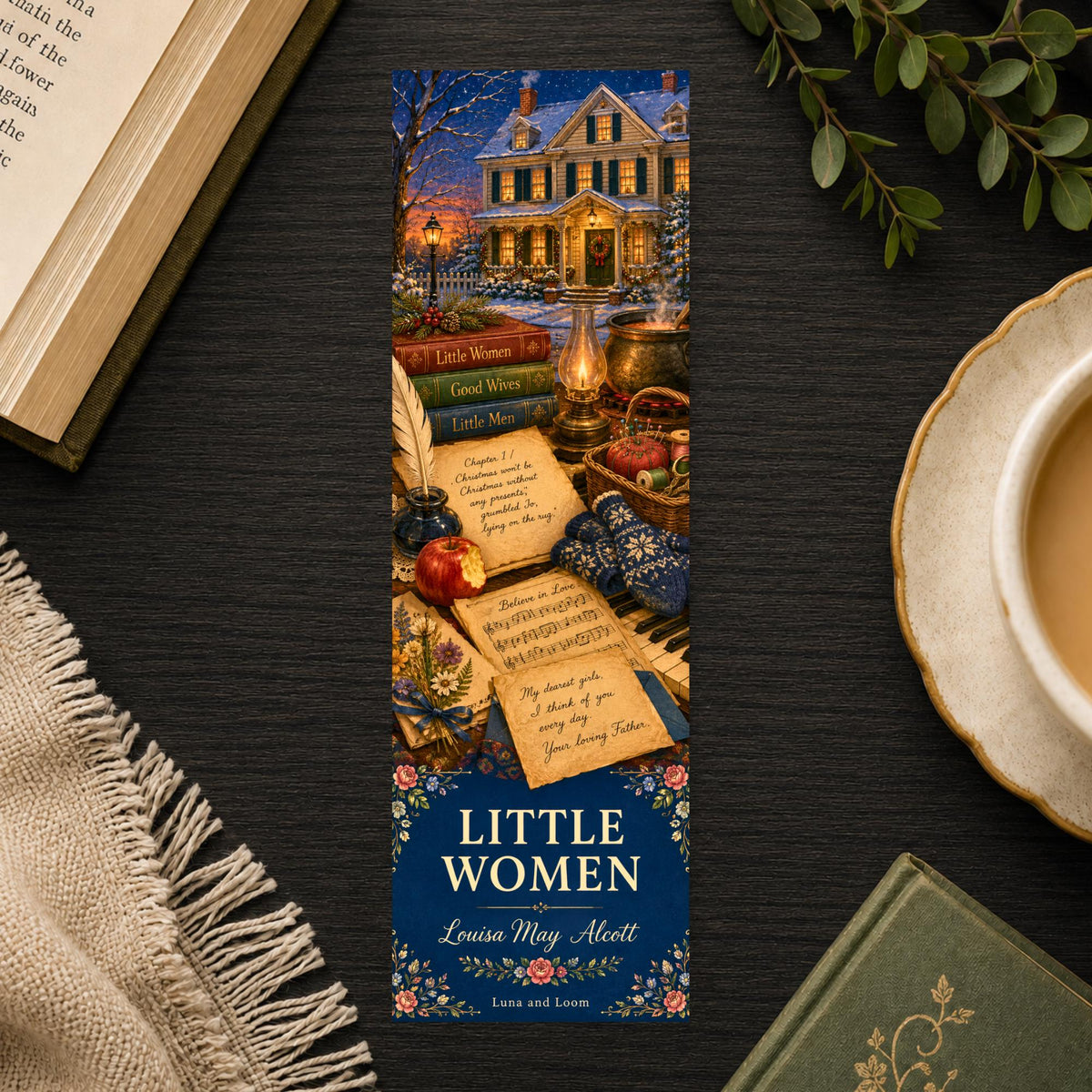 Little Women Bookmark | Louisa May Alcott Inspired | Classic Literature Gift | Cozy Reader | Literary Gift for Book Lovers