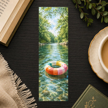 French Broad River Bookmark | Asheville Summer Gift | Tubing River Page Marker | Outdoor Lover Book Gift