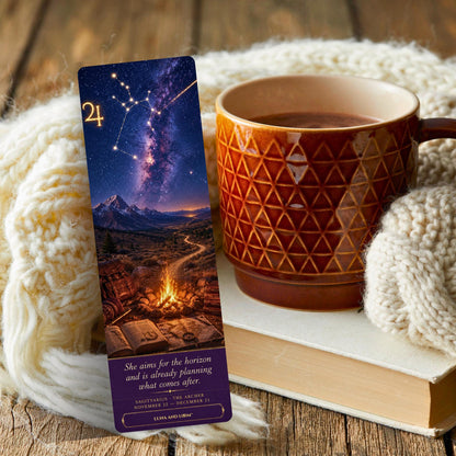 Sagittarius Bookmark | Birthday Gift | Archer Zodiac Literary |  Astrology Book Lover | Fire Sign
