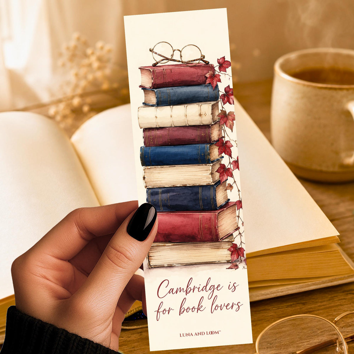 Cambridge Is For Book Lovers Bookmark | Literary City Quote Gift | Bookish Page Marker | New England Book Lover Gift