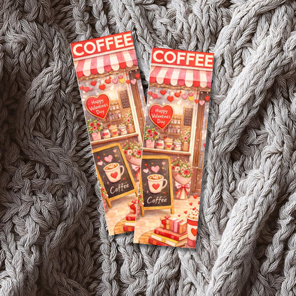 Coffee Shop Bookmark | Valentine's Day | Romance