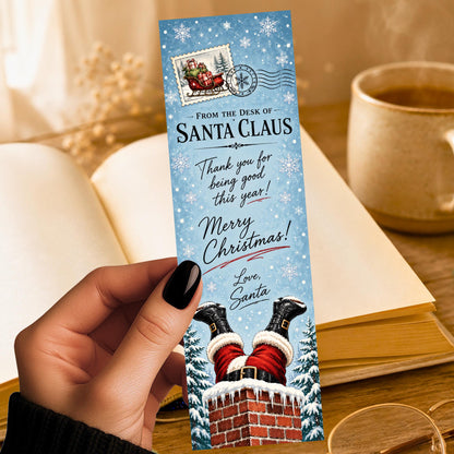 Santa's Letter Bookmark | Whimsical Christmas Gift | From the Desk of Santa Page Marker | Kid Christmas Gift